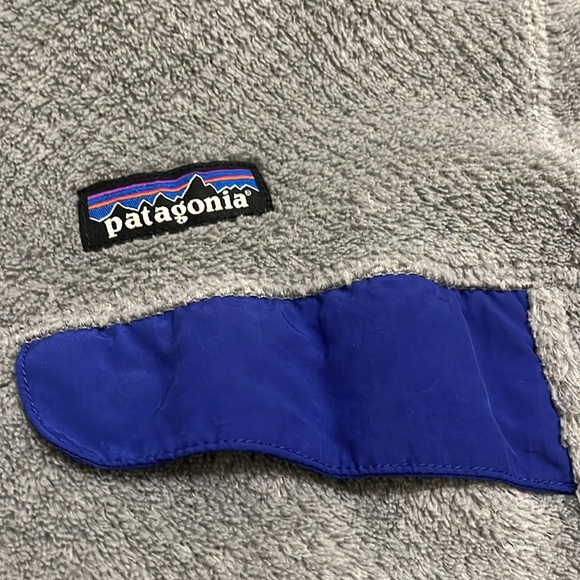Patagonia Tailored Grey/Harvest Moon Blue Snap-T Fleece Pullover Size Large - Picture 4 of 8